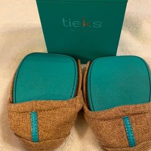 Tieks size 10 Brentwood Brown canvas